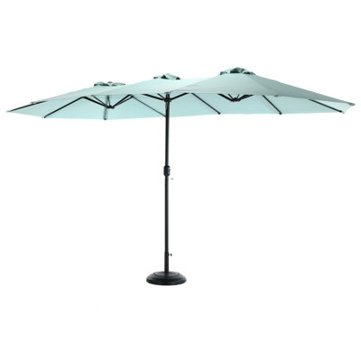 Grand parasol rectangulaire d'extérieur 14,8 pi. Double face 100%. Fonction de fermeture en douceur. Excellente ombrage pour parasol de jardin, de piscine ou de jardin. Rectangulaire. Matériau. Pratique