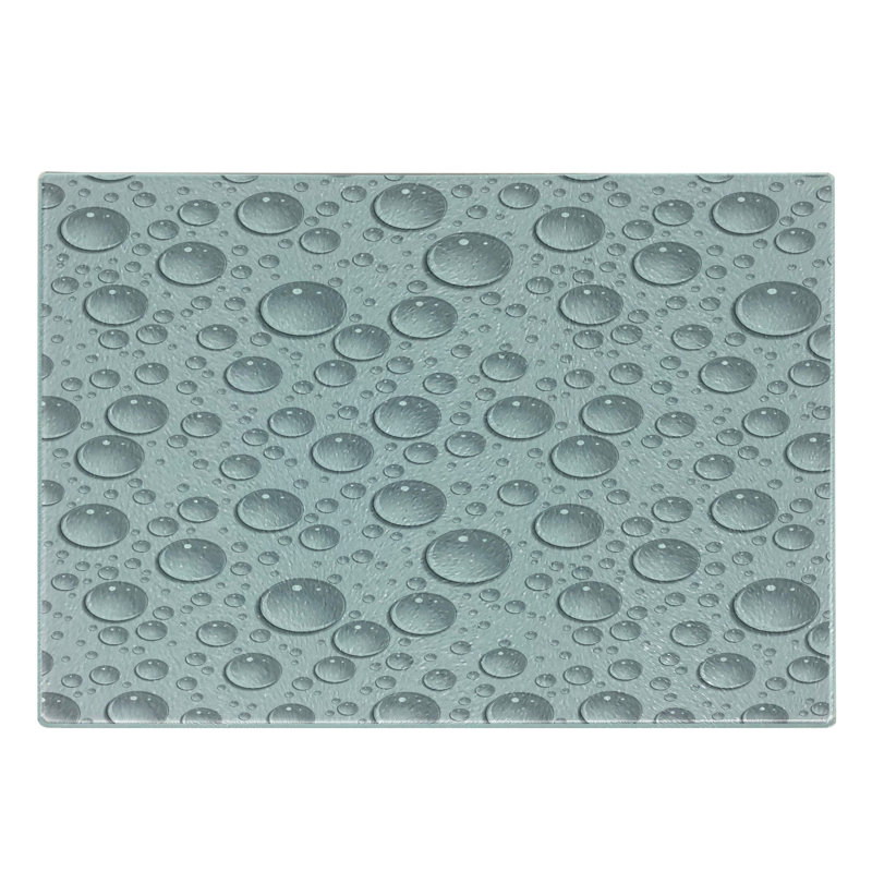 Planche à découper en verre trempé gris Ambesonne
