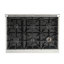 KUCHT Professional 36 po 5,2 pieds cubes Cuisinière au gaz naturel avec brûleurs scellés et four à convection en acier inoxydable avec porte argentée-50147971-50147972