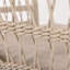 Ensemble de 2 tabourets de bar d'extérieur en bois et bois fini teck avec coussin beige