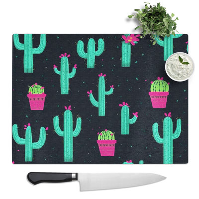 Cactus Art Vol.1  Glass Chopping Board