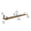 Tablette flottante 8 "pour le salon, tablette suspendue pour le mur, tablette rustique pour le décor de bureau, maison de campagne, brûlée, 1pc-882111309