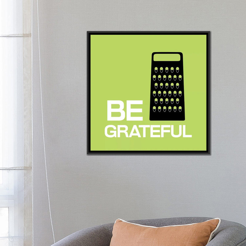 «Kitchen Be Greatful», impression sur toile, H 12 po x l 12 po x P 1,5 po, Pas de tapis, Toile tendue