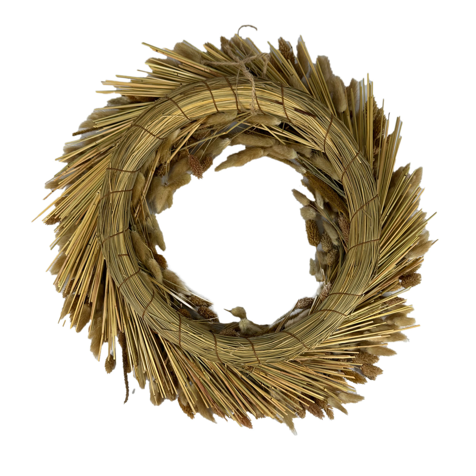 21'' Preserved Wheat Fall Wreath, Brown