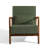 Jyrin Mid Century Upholstered Gray Green Corduroy Solid Wood Accent Chair with an Extra Pillow-1488121600-1488121611