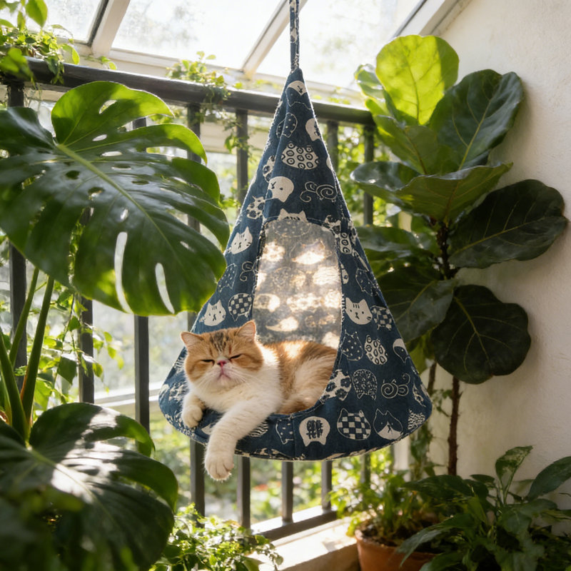 Pet Comfortable Nest, Breathable Cat Hammock Bed Comfortable Hanging Pet Hammock Bed Swing, Hanging Kitten Nest Creative Washable Pet Bed