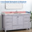 60" Quartz Single Bathroom Vanity Top with Sink（No Cabinet)