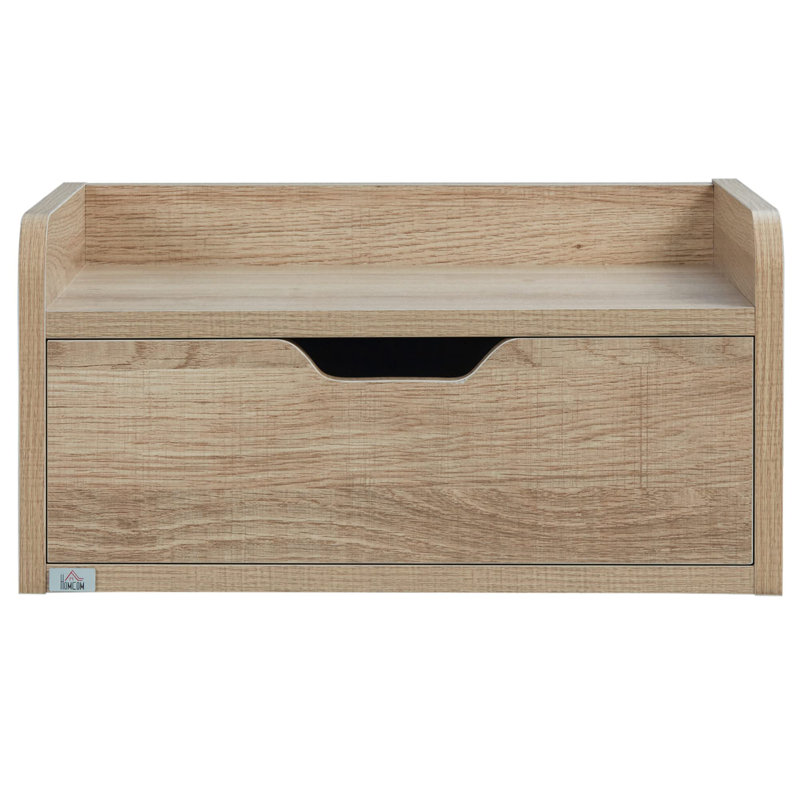 40cm W Manufactured Wood Bedside Table, Light Brown