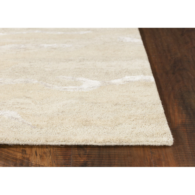 Devizes Hand Tufted Geometric Indoor Rug, Rectangle 3'3" x 5'3", Ivory