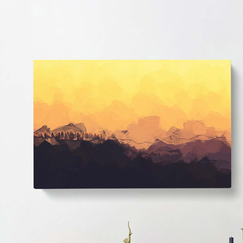 Sunset View In Abstract - Wrapped Canvas, 40cm H x 60cm W x 3cm D