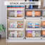 Bacs de rangement pliables en plastique 3 pièces Najah
