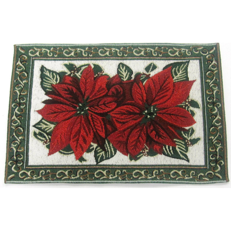 Napperon Poinsettia, Coureur 13" L x 72" D