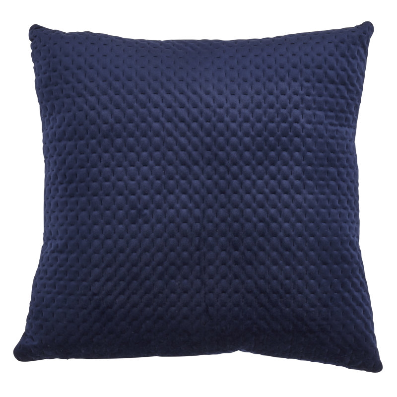 Velvet Square Pillow Cover & Insert, Navy Blue, 22" x 22"