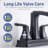 Durable Brass Bathroom Sink Faucets, Matte Black Waterfall Design, Modern Style