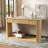 Fluted Console Table with Faux Travertine Top