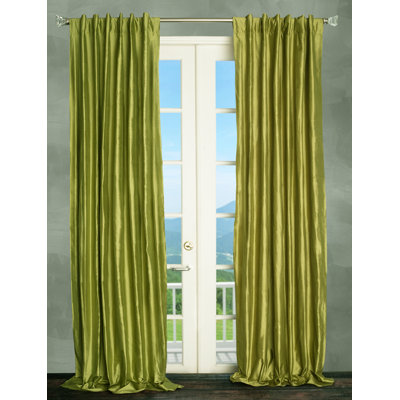 Silk Room Darkening Single Curtain Panel