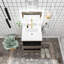 Meuble-lavabo simple avec plateau en résine Teriann-101831964