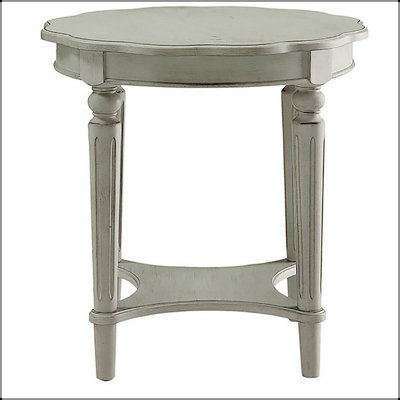 Table de bout en ardoise antique avec tablette inférieure et pieds tournés pour des solutions de rangement de salon élégantes