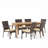Soeren 6 - Person Acacia Wood Patio Dining Set with Rectangular Table
