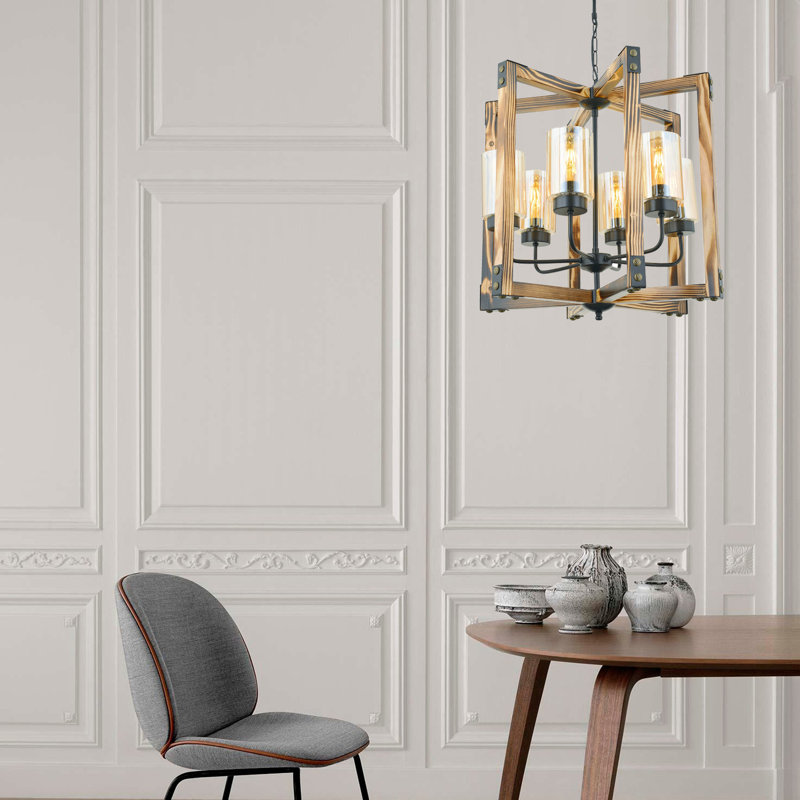 Bise 6 - Light Geometric Chandelier