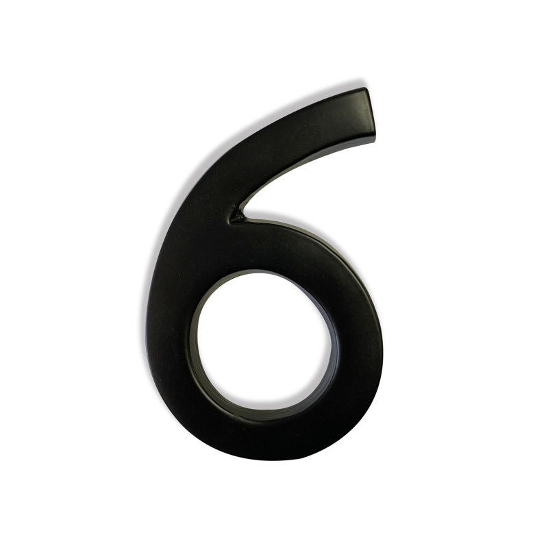 Numéro de maison en métal 4 po, 6