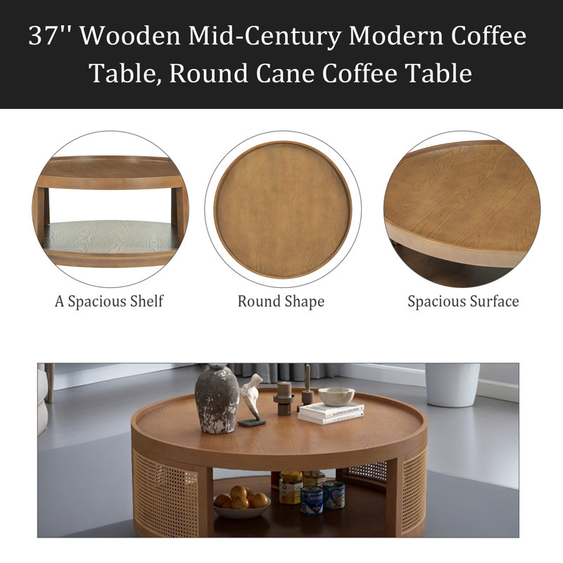 Table basse 37 po Mid-Century