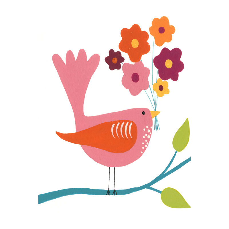 Oiseau mignon III, H 30 po x l 20 po x P 1,25 po