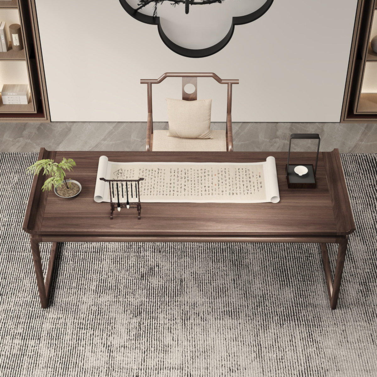 Canora Grey Solly Solid Wood Writing Desk Office Set with Chair | Wayfair