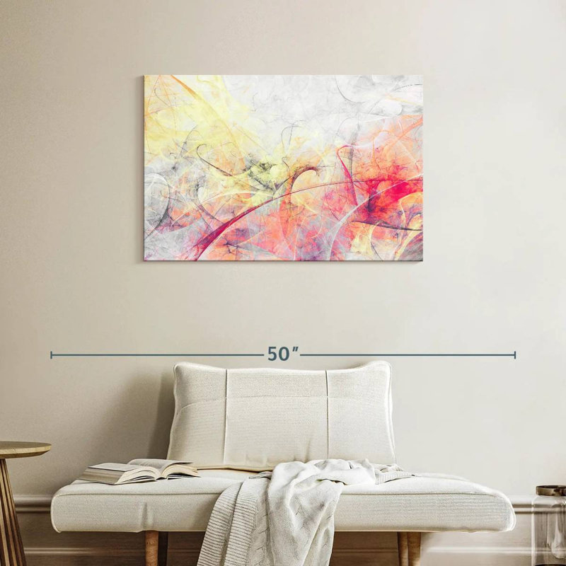 Avery Abstract Soft Colors, 24" H x 36" W