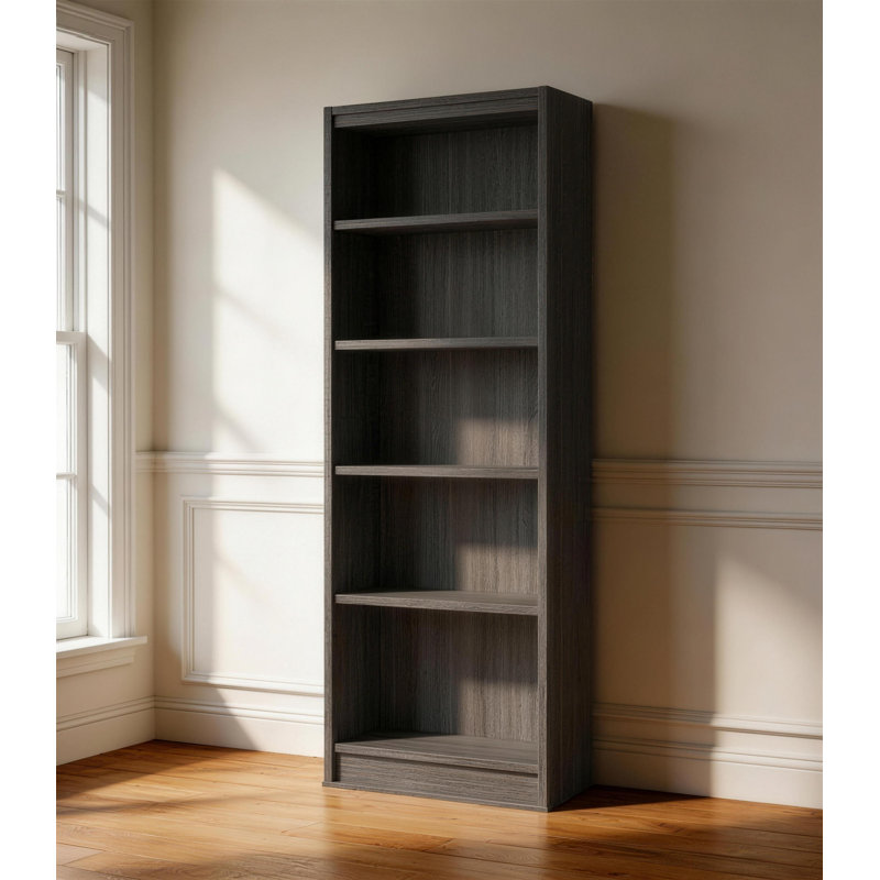 Brendaliz 182cm H x 60cm W Standard Bookcase, Black Havana