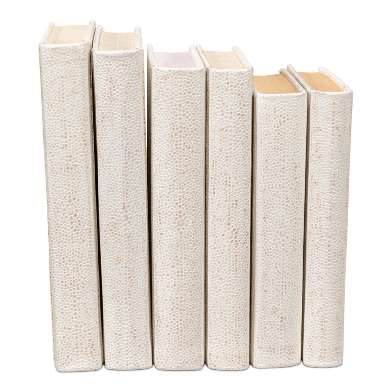 Shagreen Hand Painted Sports Decorative Book, White