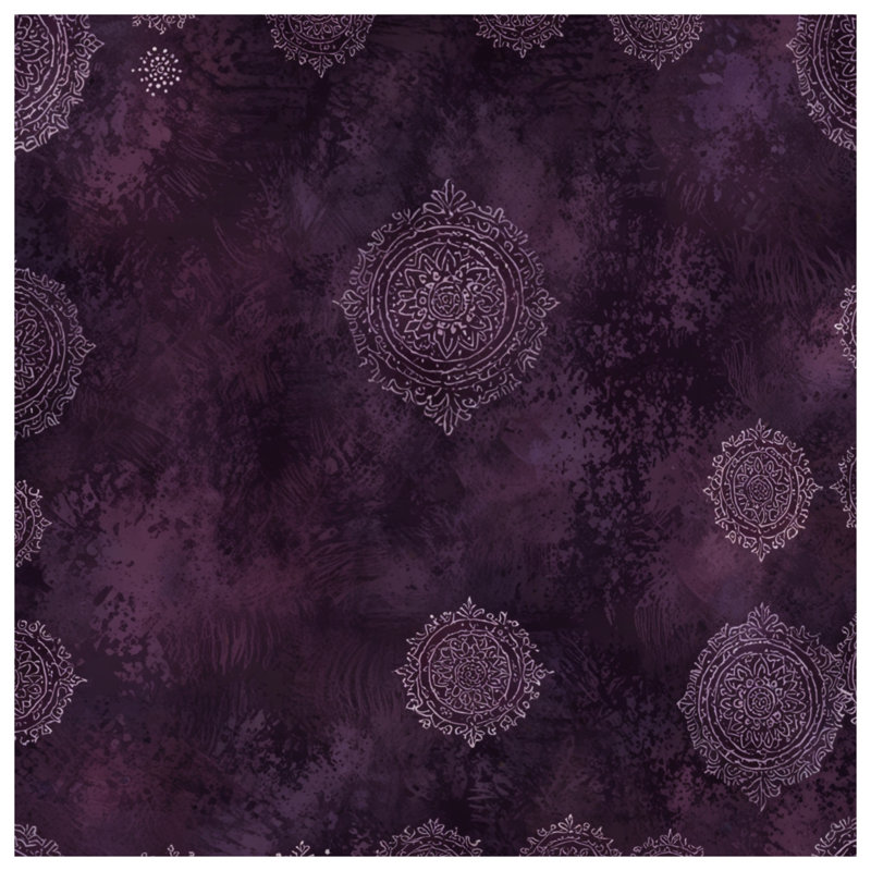 Couvre-lit matelassé mauve à motif ornemental toutes tailles, Twin