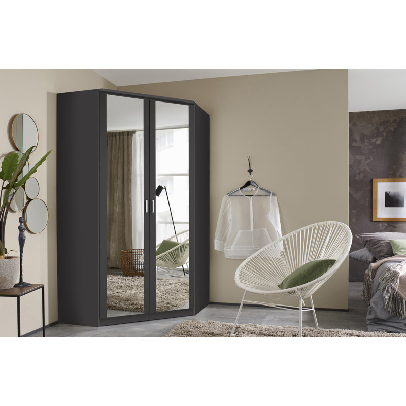 Bremen 2 Door Wardrobe, Metallic Grey