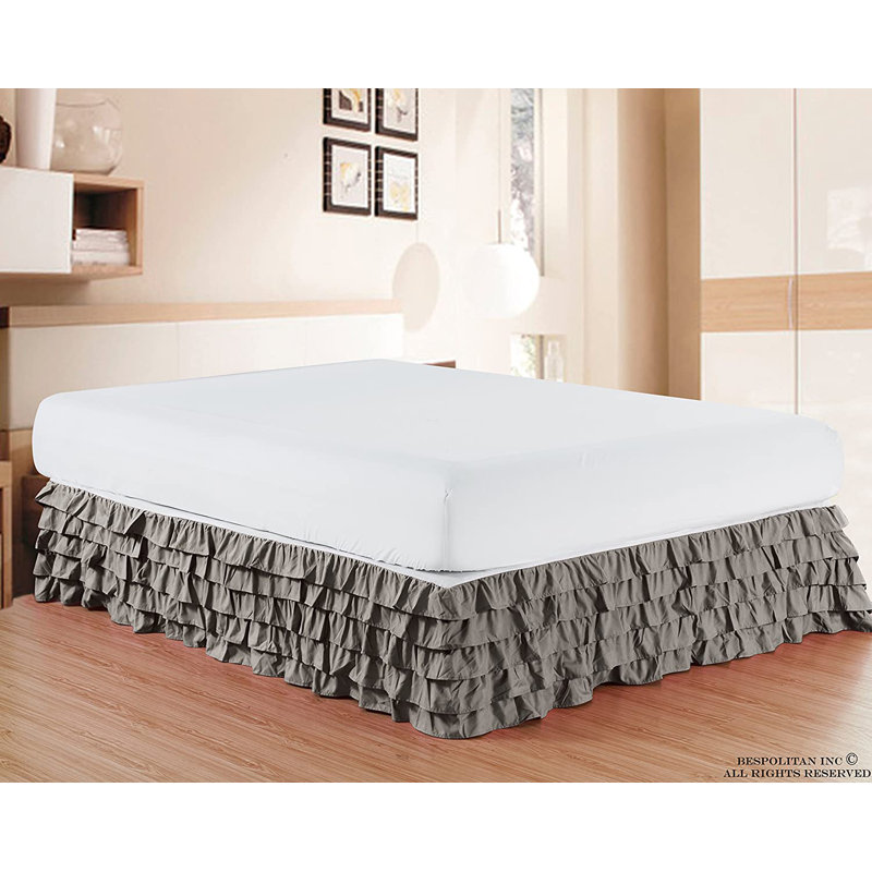 Jupe de lit Comfort, Lit simple, Gris