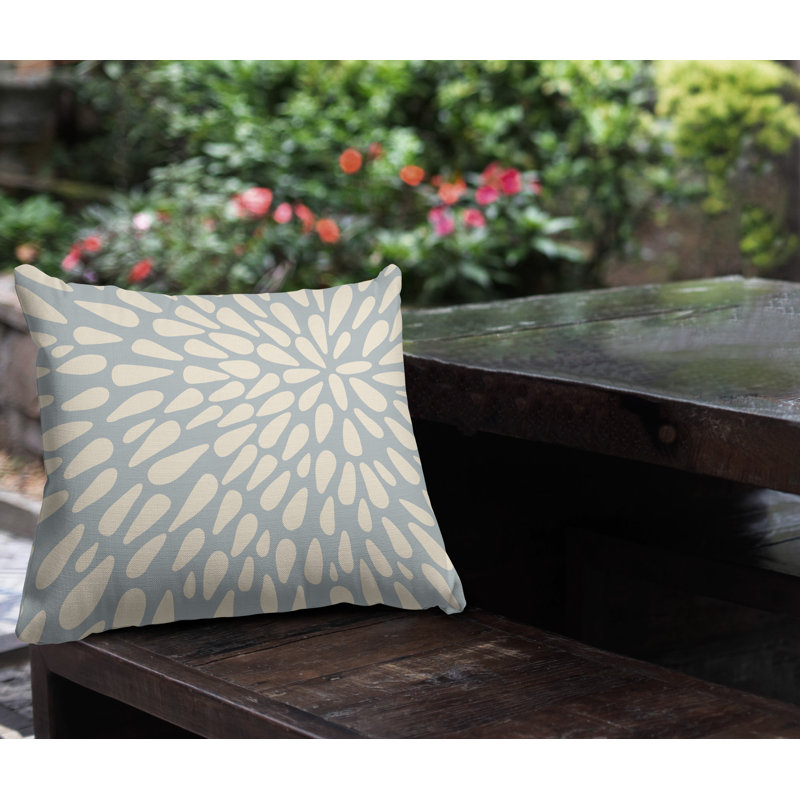 Eames Outdoor Reversible Throw Pillow, Grey, 17W" x 17H"