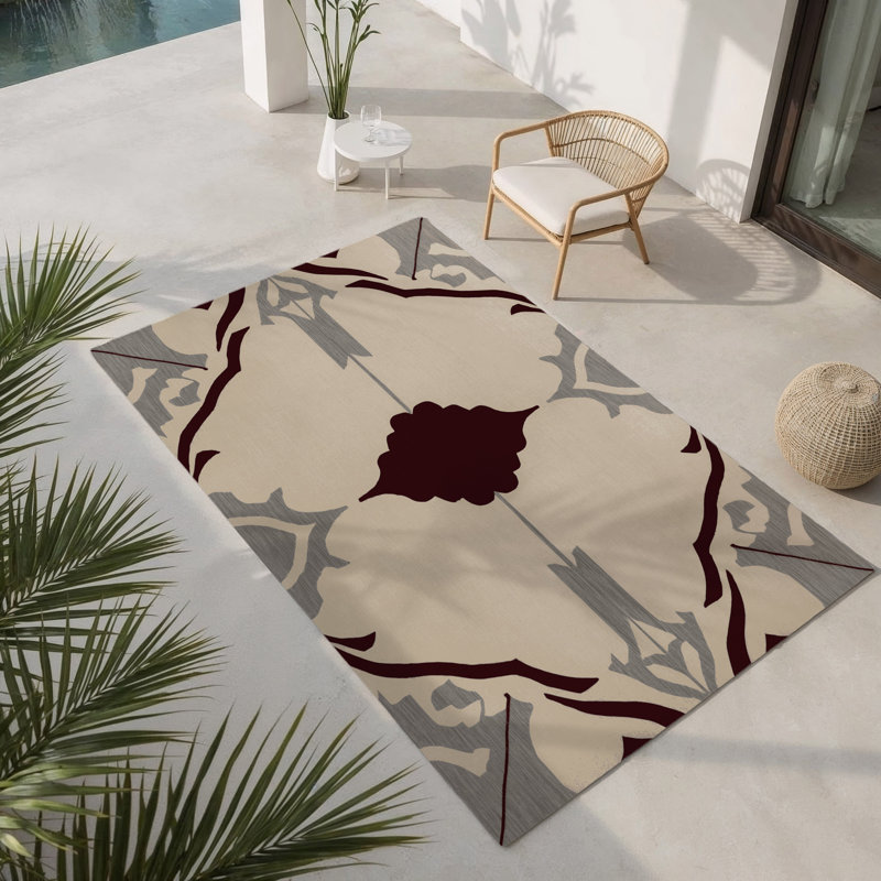 Framed Dynamics Indoor And Outdoor Area Rug, Rectangle 3' x 5'