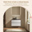  Meuble-lavabo mural simple 30 po avec comptoir en résine noire pour petits espaces-117226370