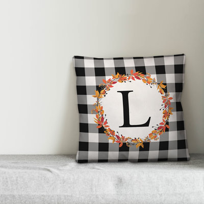  Harvest Monogram Throw Pillow