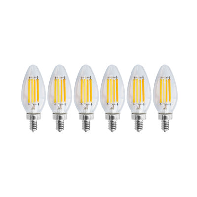 75 Watt Equivalent C11 E12/Candelabra Dimmable LED Bulb