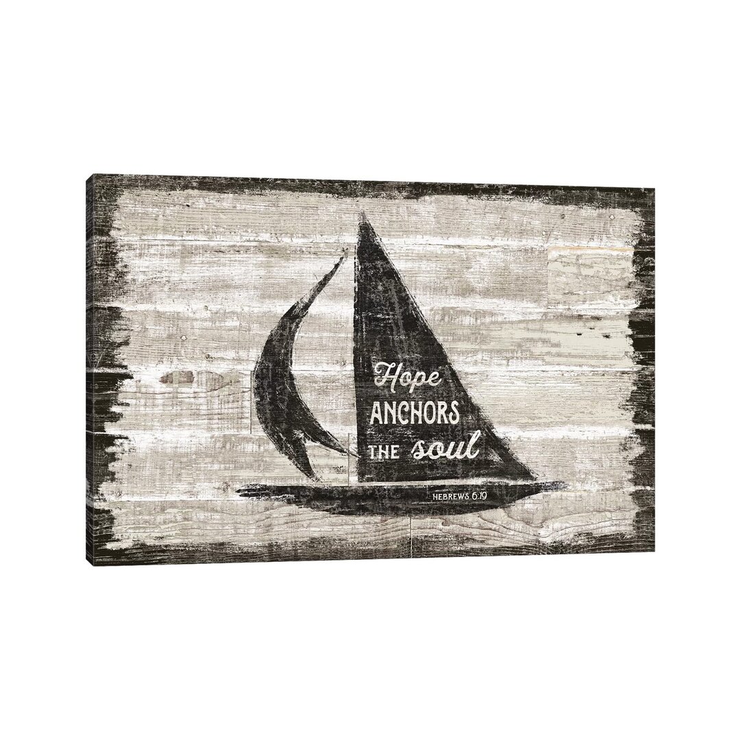 Driftwood Coast Scripture II von Sue Schlabach - Gallery-Wrapped Canvas Giclée