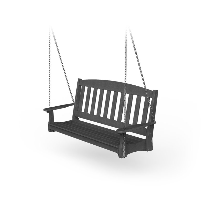 Balançoire porche de jardin poly, Gris
