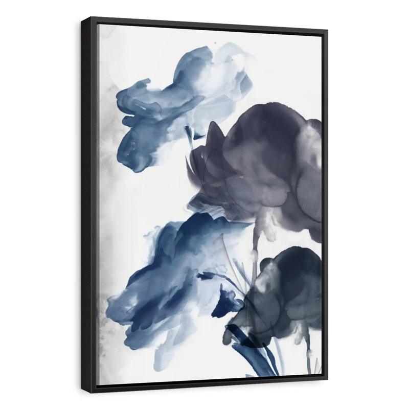 Azura Bouquet I, Cadre flottant noir, 31 po x 46 po