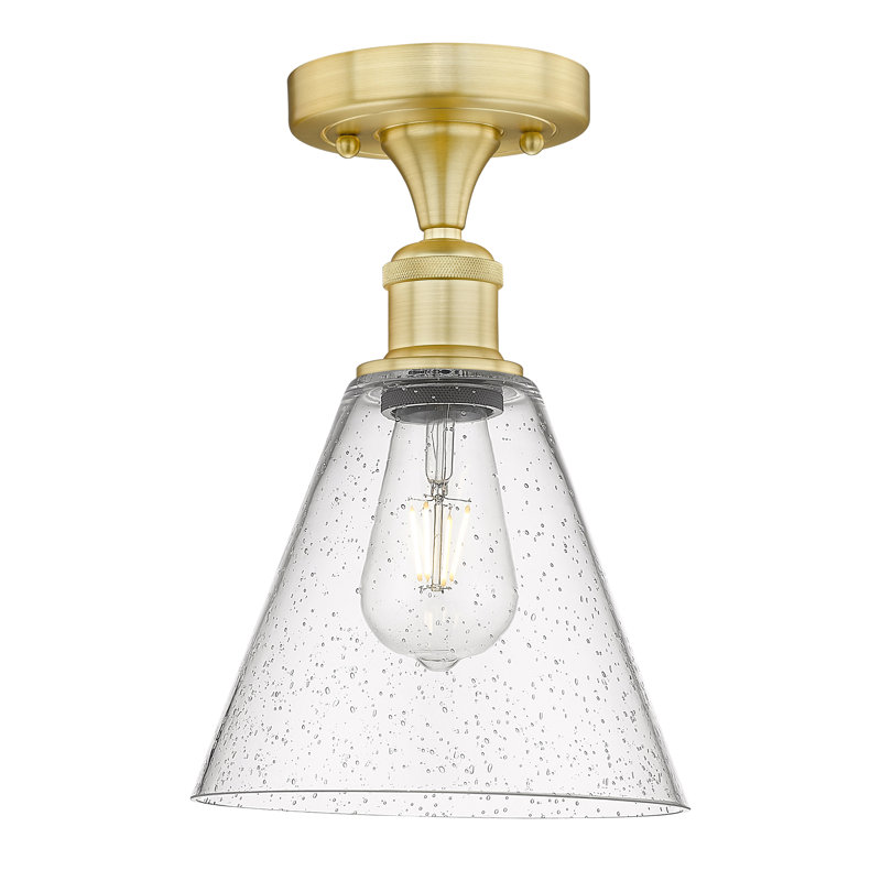 Plafonnier semi-encastré en verre Stabler, Or satiné