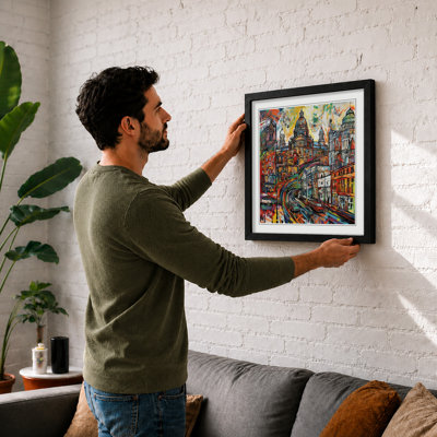 City Of Belfast Expressionism - Framed Print