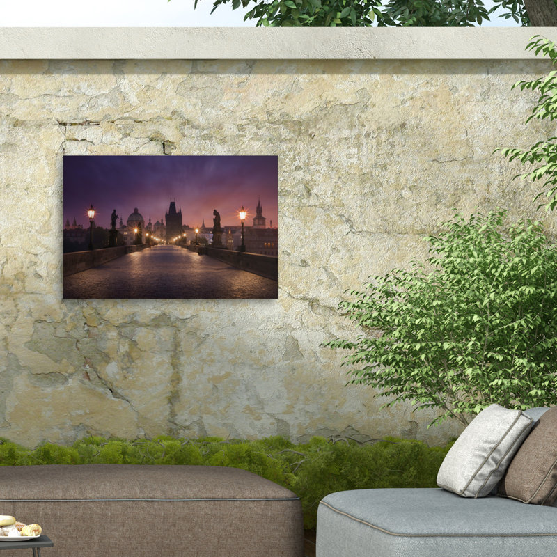 Pont Saint Charles, Prague sur toile par Inigo Cia, H 12 po x l 19 po