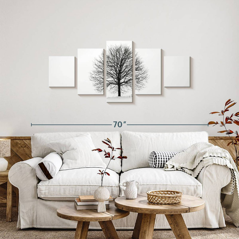 Arbre solitaire, H 24 po x l 55 po