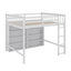 Lit mezzanine double avec 8 tablettes ouvertes-157930014