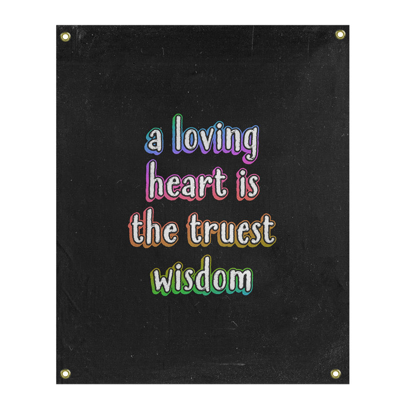 Tapisserie en polyester avec citation en polyester, H 59 pi x l 50 po, Arc-en-ciel