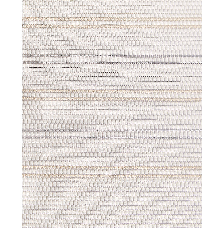 Rideau roulant blanc semi-transparent à rayures métalliques, l 47 po x L 64 po