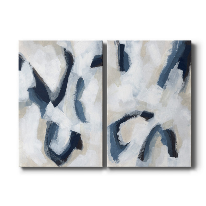 " Indigo Imprint I " 2 - Pieces, 27" H x 32" W x 1" D